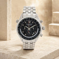 Krug-Baumen Air Explorer Watch, Silver Stainless Steel Chronograph, Mens Gift