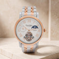 Thomas Tompion Automatic Watch, Two-Tone Steel, Open Heart Moonphase Gift