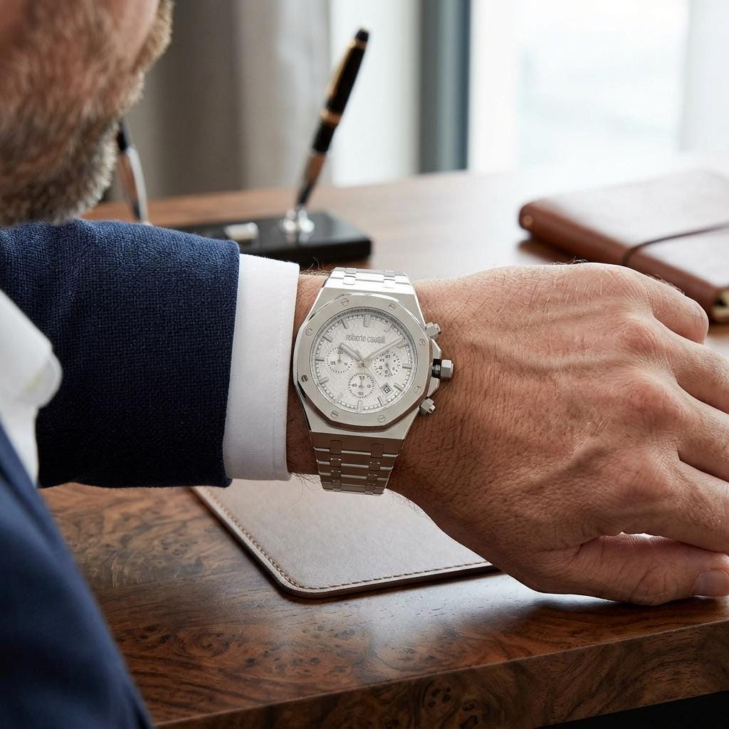Roberto Cavalli Sport Ottago Watch, Stainless Steel Chronograph