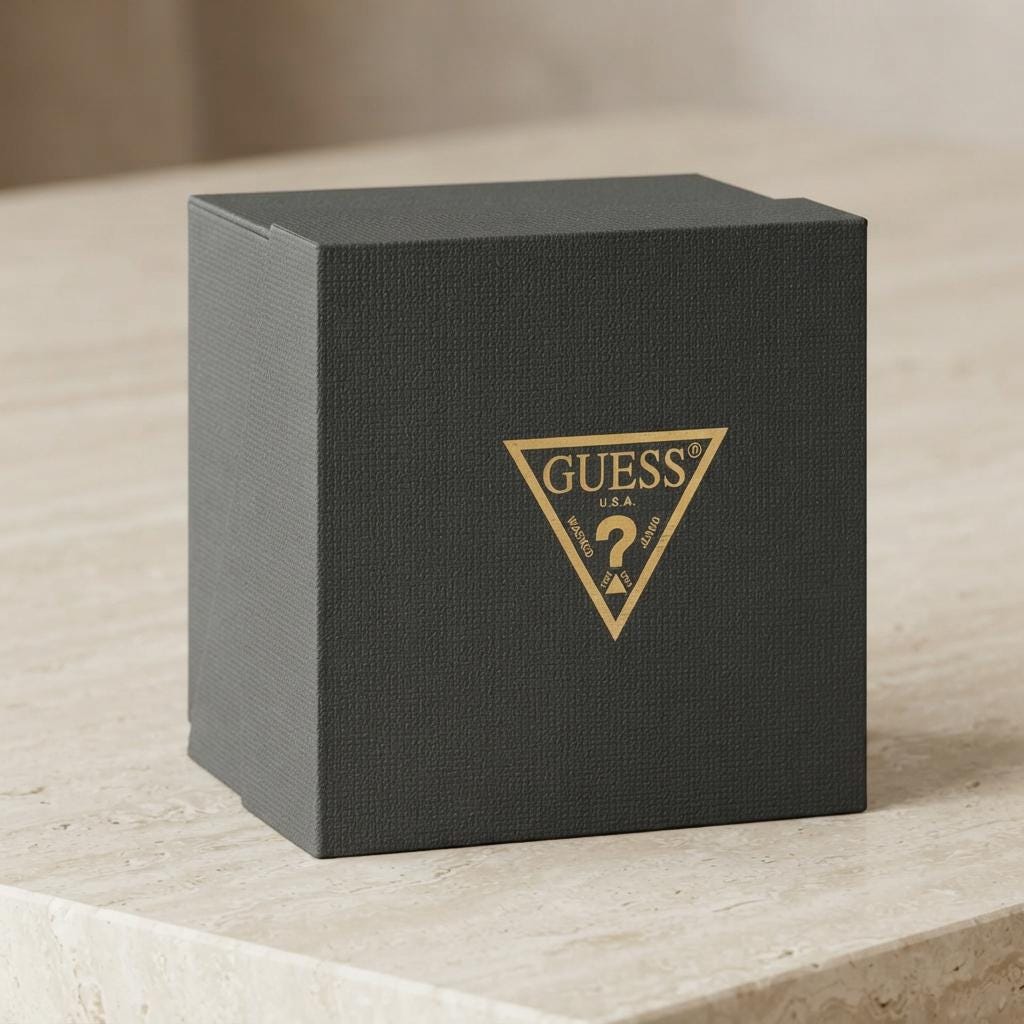 Guess Black Chronograph Watch, Mens Sports Watch, Bold Silicone Band, Gift for Him