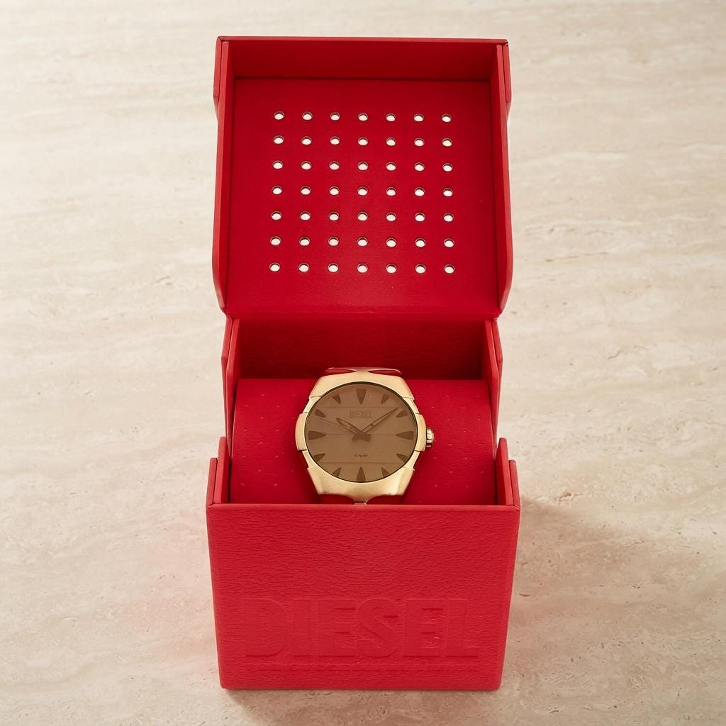Diesel D Sruptor Watch, Gold Tone Analog Wristwatch, Mens Designer Gift