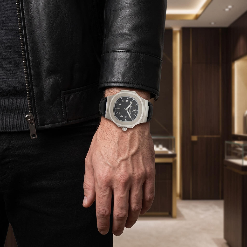 Roberto Cavalli Black Leather Watch, Mens Silver Tone Gift, Round Analog Dial