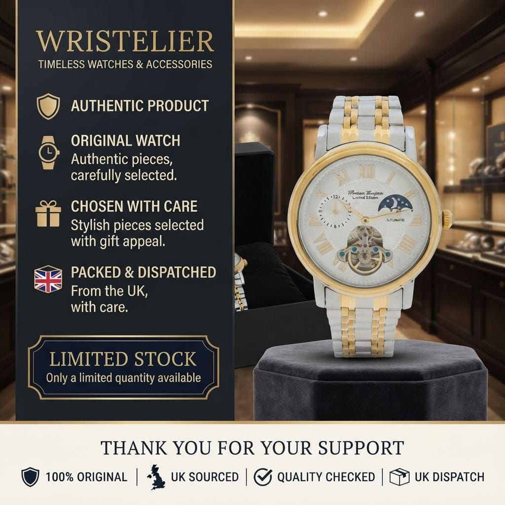 Thomas Tompion Automatic Watch Limited Edition, Two Tone Stainless Steel