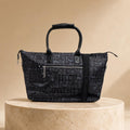 Juicy Couture Black Monogram Weekend Tote Bag – Spacious Travel Carryall