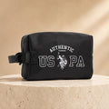 U.S. Polo Assn. Black Cosmetic Bag, Makeup Toiletry Bag, Travel Beauty Organiser, Zip Wash Bag, Makeup Storage, Gift for Her