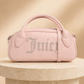 Juicy Couture Light Pink Shoulder Bag, Rhinestone Logo Handbag, Pink Crossbody Bag, Kimberly Top Handle Purse, Gift for Her
