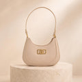 U.S. Polo Assn Pink Shoulder Bag, Faux Leather Handbag, Gold Logo Purse, Pink Hobo Bag, Womens Everyday Bag, Gift for Her