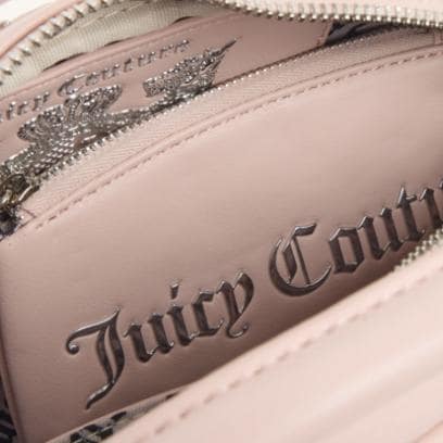 Juicy Couture Light Pink Shoulder Bag, Rhinestone Logo Handbag, Pink Crossbody Bag, Kimberly Top Handle Purse, Gift for Her