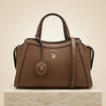 US Polo Assn Brown Tote Bag, Structured Shoulder Bag, Work Handbag, Chic