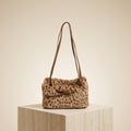 Bessie London Faux Fur Animal Print Shoulder Bag, Brown Leopard Aesthetic