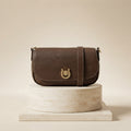US Polo Assn Brown Crossbody Bag, Horseshoe Clasp, Preppy Equestrian Handbag