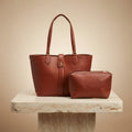 US Polo Assn Dark Orange Tote Bag, Matching Pouch, Everyday Work Handbag