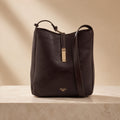 Dune London Brown Shoulder Bag, Grained Leather, Gold Hardware, Work, Everyday