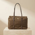 US Polo Assn Brown Tote Bag, Shoulder Bag, Work Bag, Everyday Handbag Gift