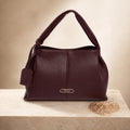 Dune London Burgundy Shoulder Bag, Dawes Style, Gold Hardware, Everyday Gift