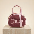 Juicy Couture Burgundy Grab Bag, Velvet Mini Crossbody, Top Handle