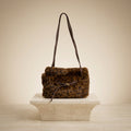 Bessie London Brown Faux Fur Shoulder Bag, Animal Print, Leopard, Everyday Bag