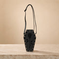 Skinnydip Black Coffin Crossbody Bag, Goth Rose Embroidered, Spooky Aesthetic