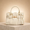 US Polo Assn Cream Satchel Bag, Jane Style, Top Handle & Shoulder
