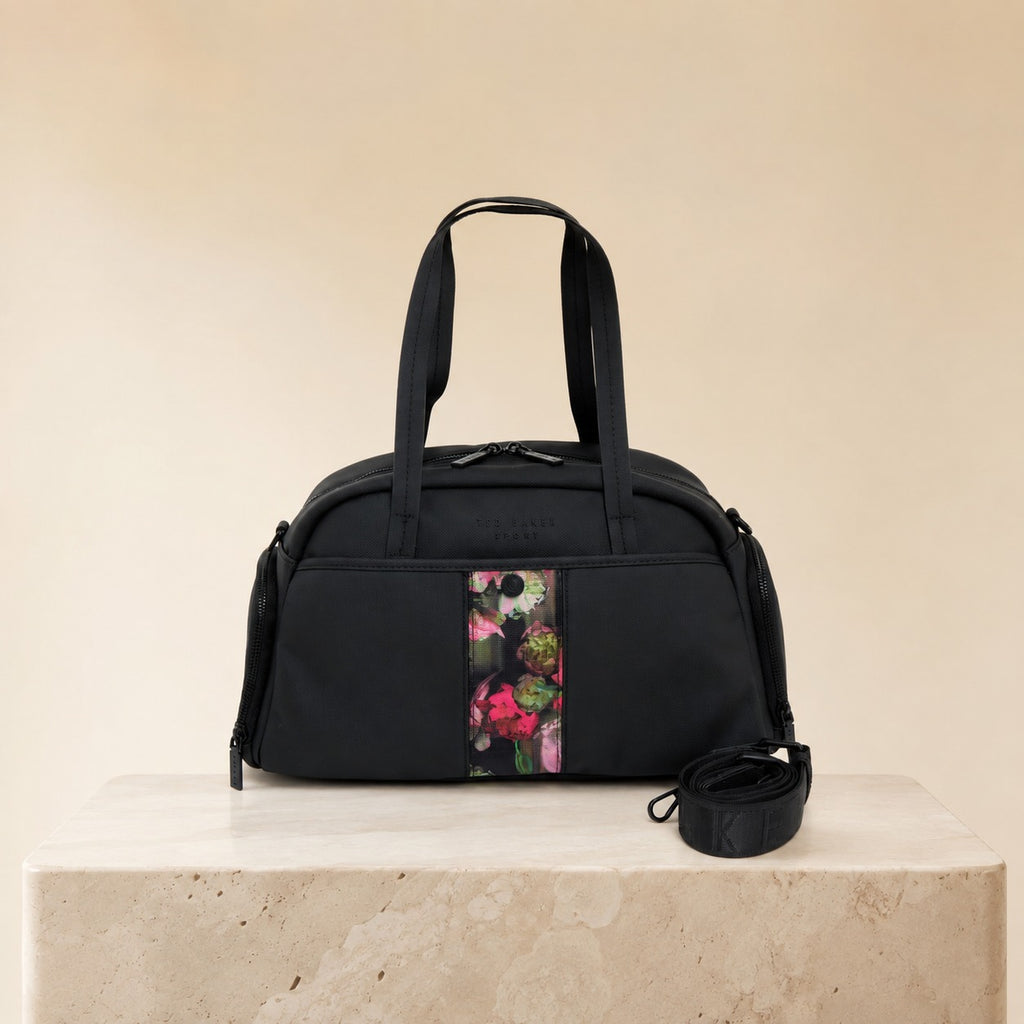 Ted Baker Sport Duffel Bag, Black Floral Tote, Gym Duffle, Weekend Travel