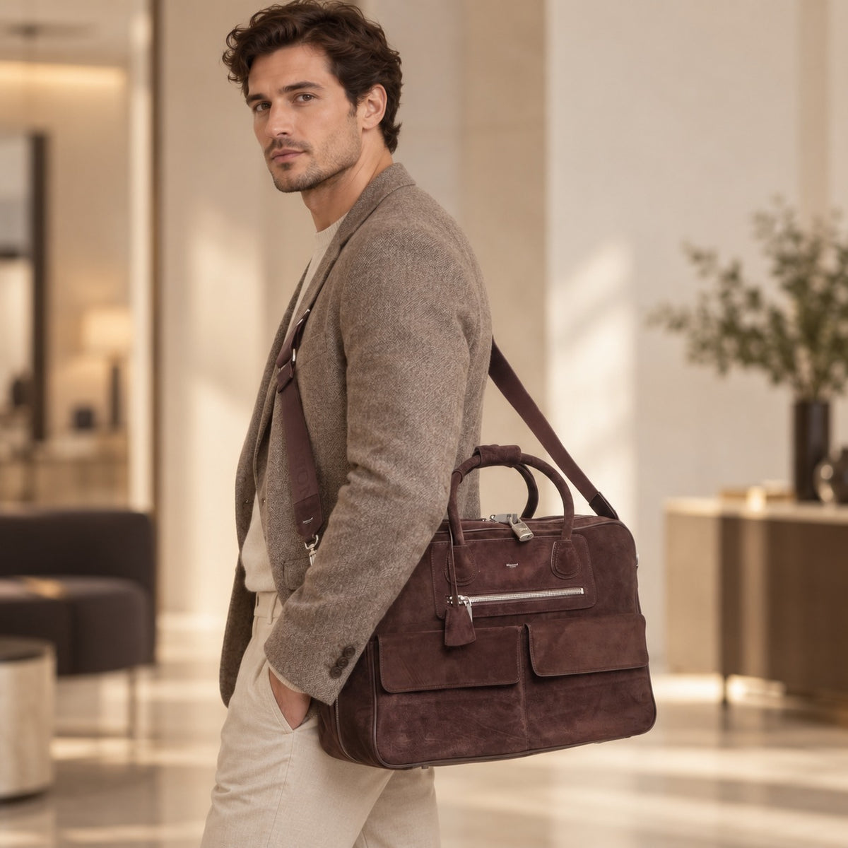 Moncrief Dark Brown Weekender Grab Bag