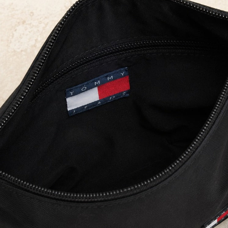 Tommy Jeans Black Shoulder Bag, Crescent Crescent Bag, Everyday Handbag