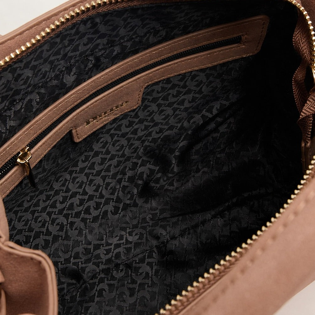 Dune London Peach Suede Satchel Bag, Gold Buckle, Everyday Handbag, Gift for Her