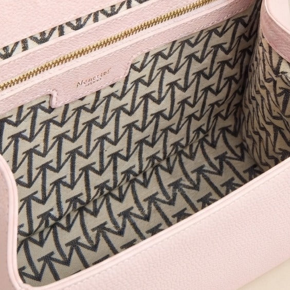 Moncrief Pink Structured Tote Bag, Pastel Aesthetic, Gold Hardware, Gift For Her