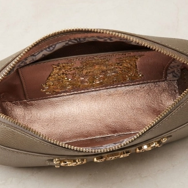 Juicy Couture Brown Jasmine Hobo Bag, Gold Chain, Small Shoulder Bag