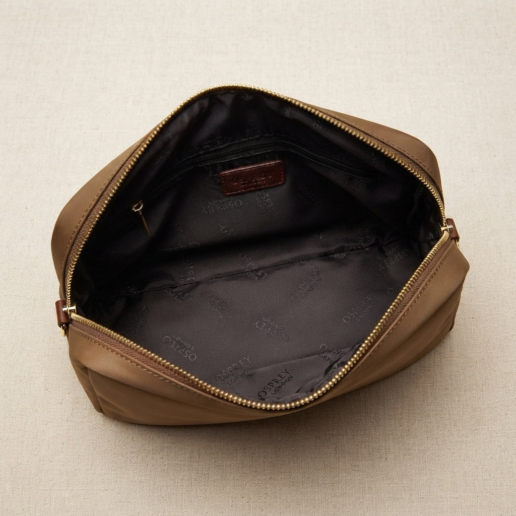 Osprey London Brown Shoulder Workbag, Nomad Zip Satchel, Minimalist Everyday