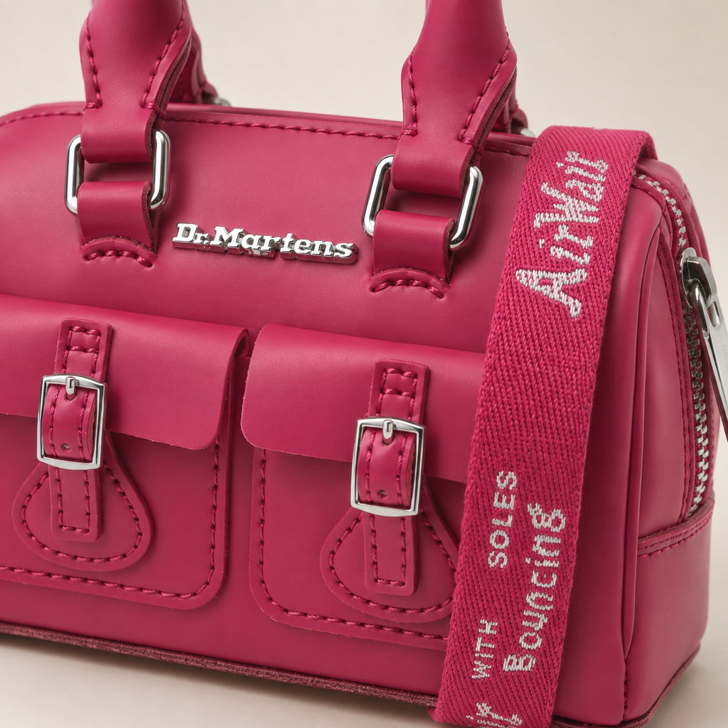 Dr Martens Fuchsia Pink Mini Cross Body Bag, Top Handle Satchel, Cute Purse