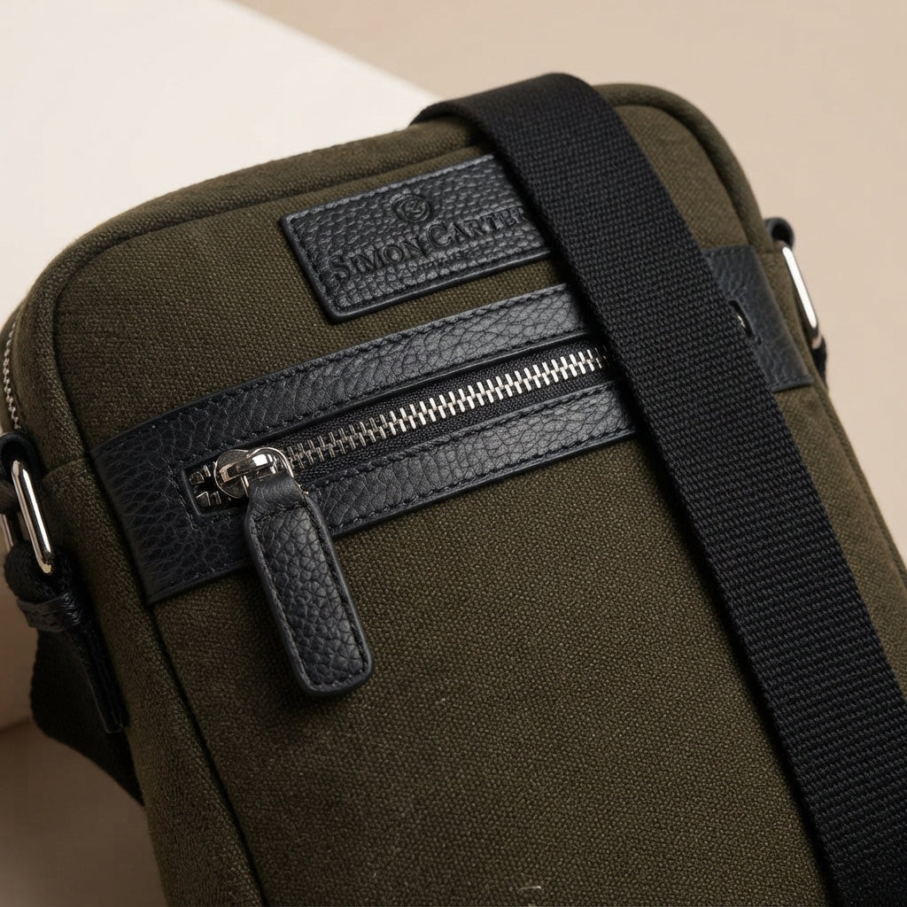 Simon Carter Dark Olive Crossbody Bag
