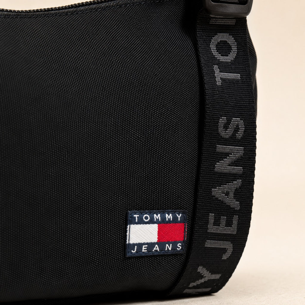 Tommy Jeans Black Shoulder Bag, Crescent Crescent Bag, Everyday Handbag