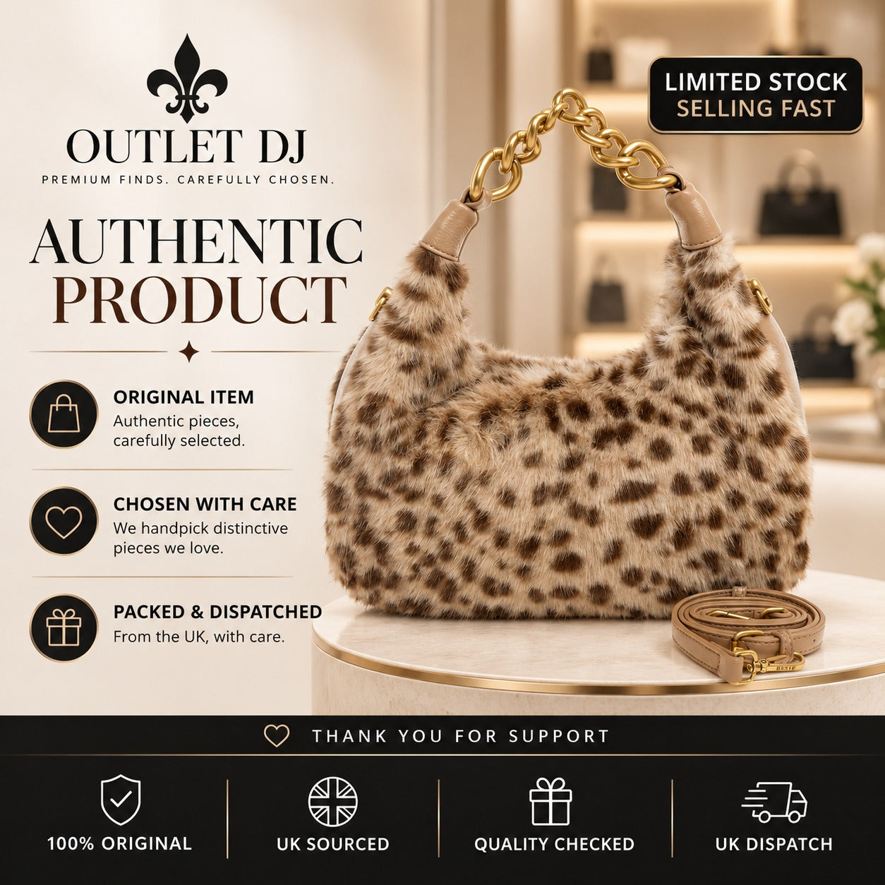 Bessie London Leopard Faux Fur Bag, Tan Brown Shoulder Bag, Chic Winter Purse