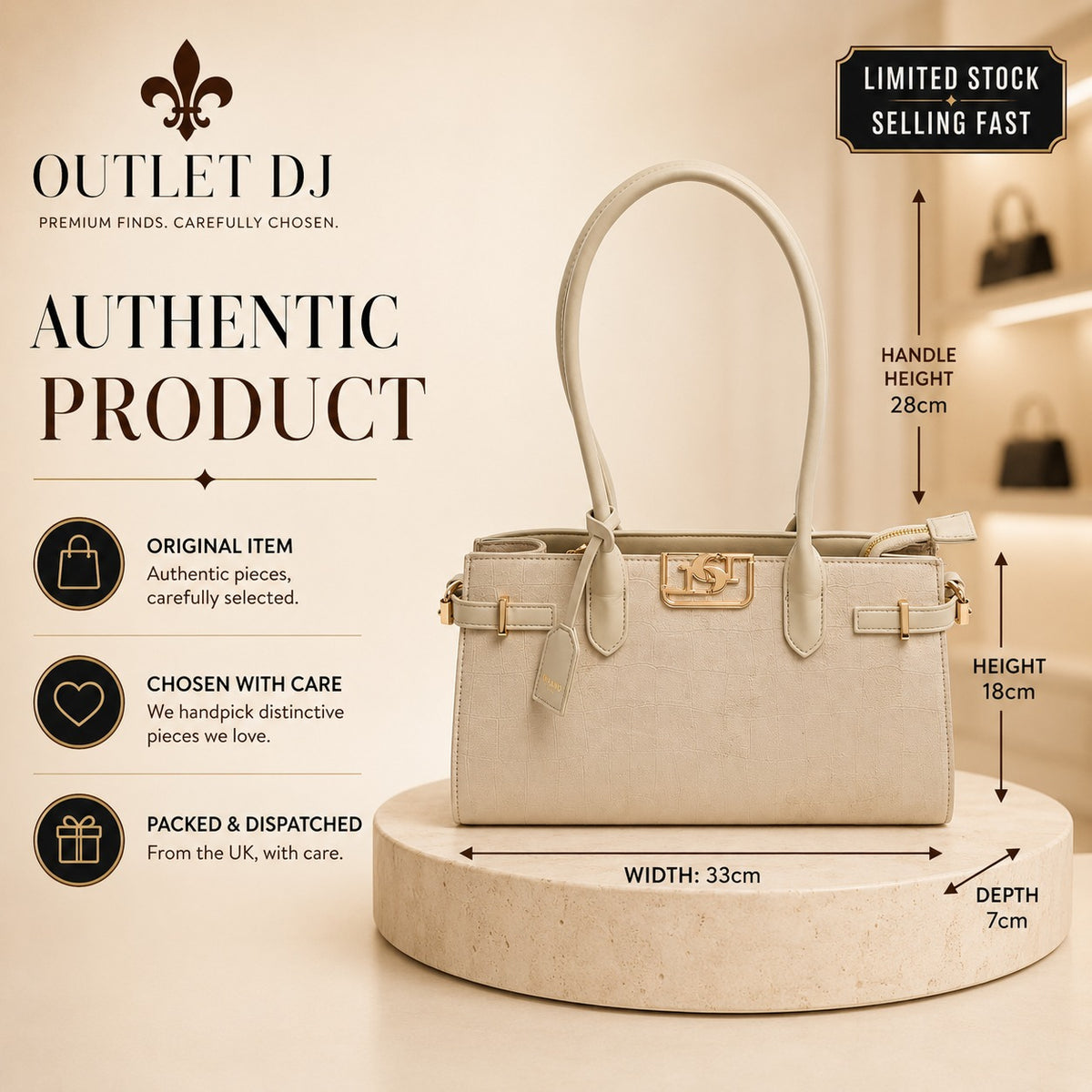 Dune Beige Shoulder Bag, Neutral Everyday Handbag, Chic Work Purse, Gift for Her
