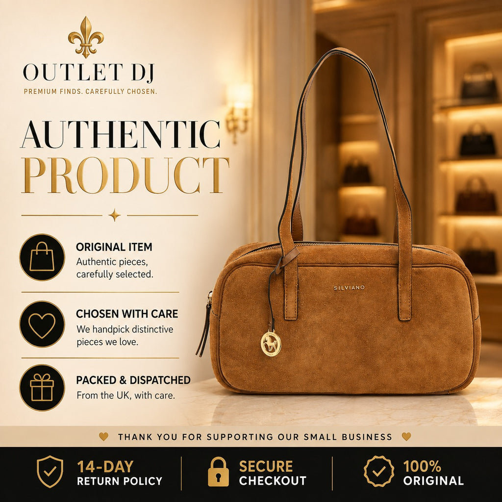 Silviano Tan Brown Suede Shoulder Bag, Gold Hardware, Everyday Tote, Gift for Her