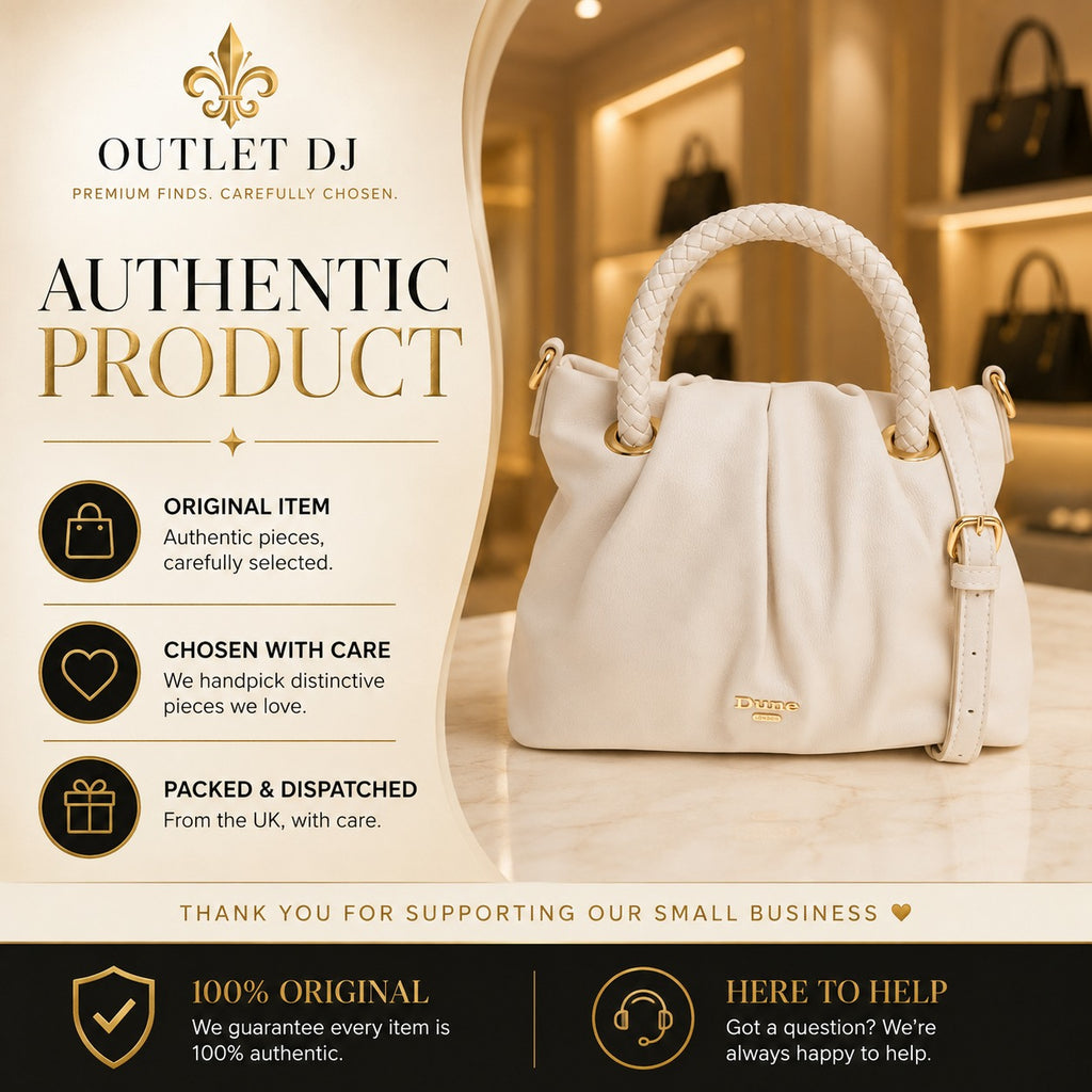 Dune Cream Handbag, Pebbled Faux Leather Satchel, Gold Hardware, Everyday Bag